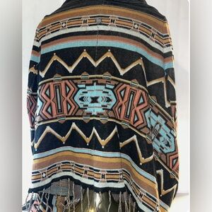 {Billabong} “Dream Chaser” Multi-Colored Southwest Style, Open Front Cardigan